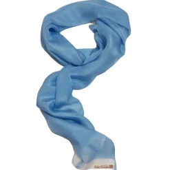Clearance Odelutepa Pañuelo de seda natural Margen Azul 165x45 cm