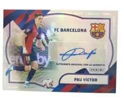 Pau Víctor Autógrafo Original FC Barcelona Panini Club