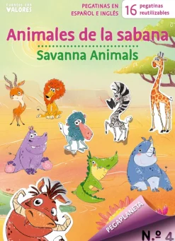 Cuentos con Valores PEGAPLANETA 4: Animales de la sabana - Savanna Animals