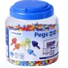 Pegs. Bote 2600 pinchos 10mm. Colores fluorescentes para mosaicos