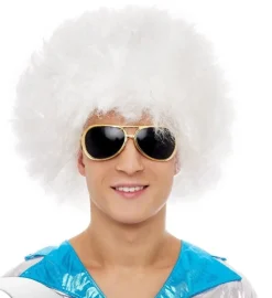 Peluca Afro Extra Blanca
