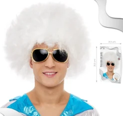 Peluca Afro Extra Blanca