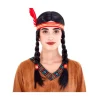 Best Partilandia Peluca de india con diadema y pluma