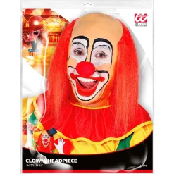 New Widmann Peluca de payaso con calva y pelo rojo