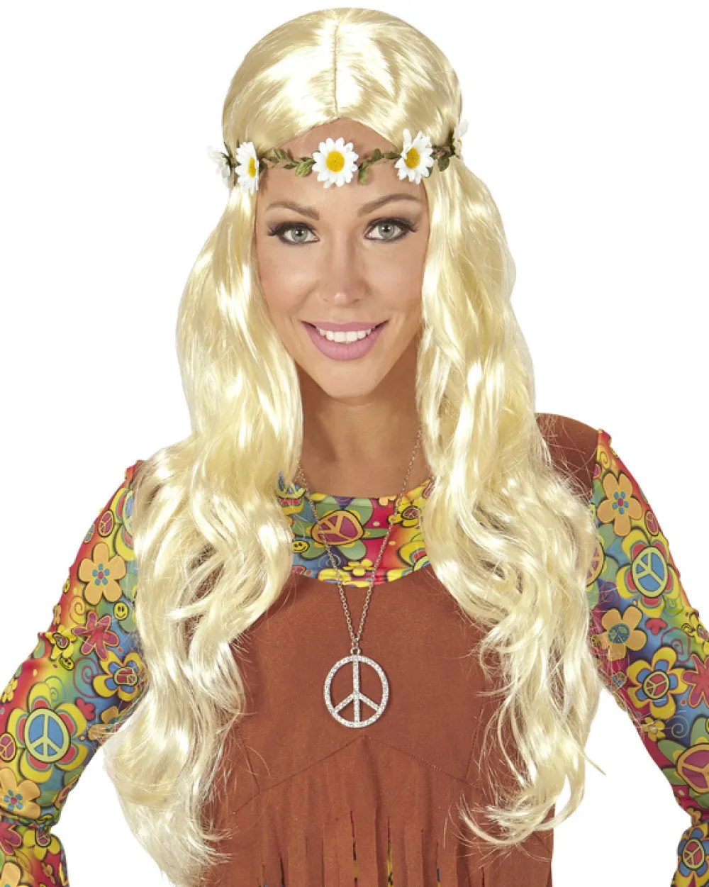 Outlet Widmann Peluca hippie /medieval rubia con cinta para la cabeza
