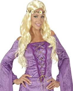 Outlet Widmann Peluca hippie /medieval rubia con cinta para la cabeza