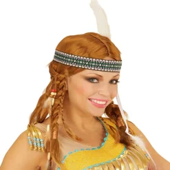 Peluca india chippewa con trenzas