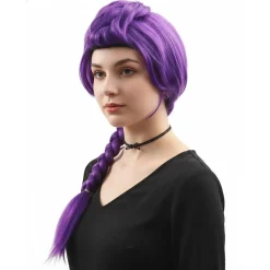 Hot Kebedo Moda Peluca K-pop Lila Trenza Larga
