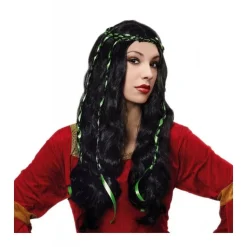 Peluca Larga Morena Medieval