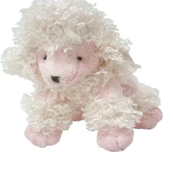 Clearance Working House Peluche pequeño Perrito Perrita Caniche rizo rosa