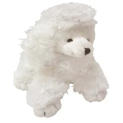 Peluche pequeño Perrito Perrita Caniche rizo blanco