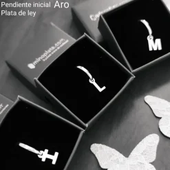 Best Pendiente Aro Con Cualquier Inicial De Plata De Ley (Medio Par)