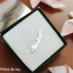 Pendiente (1) Plata De Ley Personalizado (Con Cualquier Nombre)