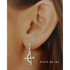 Pendientes Arco Y Flecha De Plata De Ley