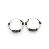Pendientes Aros Bali 15 Mm. De Plata De Ley Envejecida