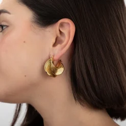 Pendientes Aros de Acero Inoxidable modernos Mujer - 31 mm