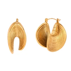 Pendientes Aros de Acero Inoxidable modernos Mujer - 31 mm