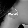 Pendientes Aros 35 Mm. De Plata De Ley Personalizados