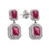 Pendientes Circonitas Rosas Y Blancas De Plata Rodiada