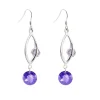 Hot Pendientes Con Doble Circonita Y Plata De Ley Rodiada