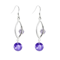 Hot Pendientes Con Doble Circonita Y Plata De Ley Rodiada