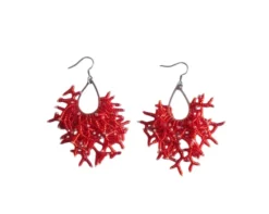 Sale Che Carino Art Pendientes coral con rocallas