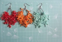 Sale Che Carino Art Pendientes coral con rocallas