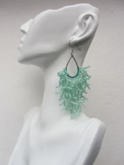 Sale Che Carino Art Pendientes coral con rocallas