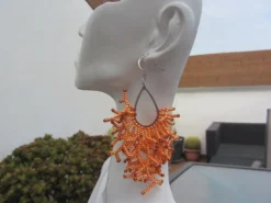 Sale Che Carino Art Pendientes coral con rocallas