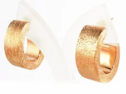 Pendientes De Aro Diamantado En Plata Rosa