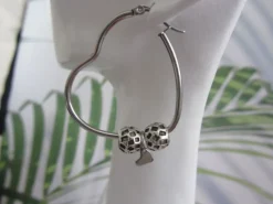 Best Che Carino Art Pendientes de aros con cuentas