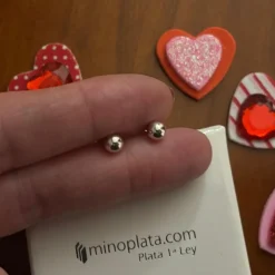 Pendientes De Bola 5 Mm. En Plata De Ley