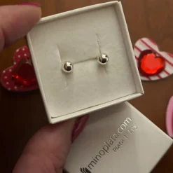 Pendientes De Bola 5 Mm. En Plata De Ley