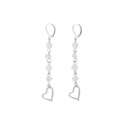 Pendientes de Minerales naturales largos 77 mm de largo