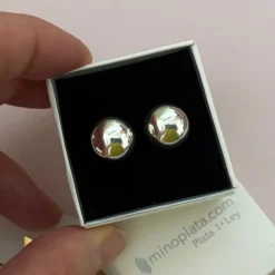 Sale Pendientes De Plata Bola 12 Mm.