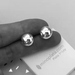 Sale Pendientes De Plata Bola 12 Mm.