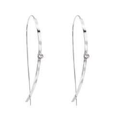 Clearance Pendientes De Plata Con Circonita Blanca