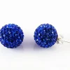 Pendientes De Plata Con Cristales Azules 12 Mm