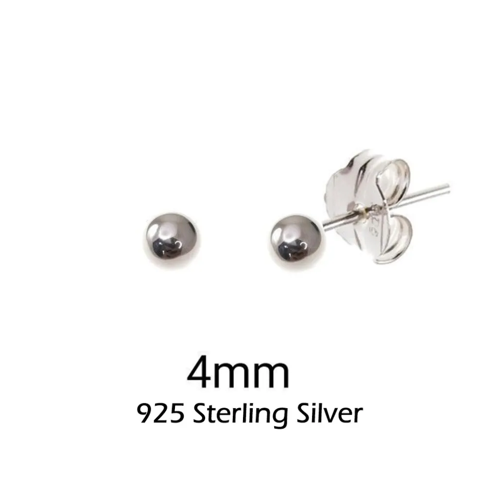 Best Pendientes De Plata De Ley Bolas De 4 Mm.