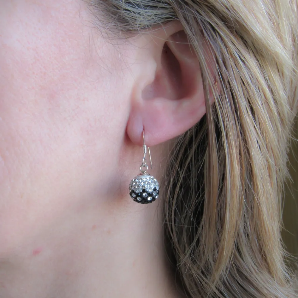 Discount Pendientes De Plata De Ley Y Cristal Combinados