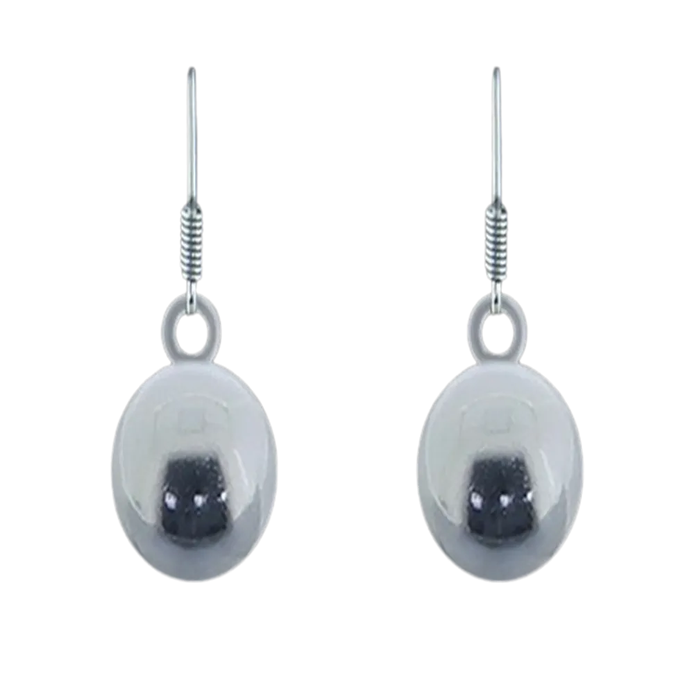 Online Pendientes De Plata Lisa Bola De 12 Mm.