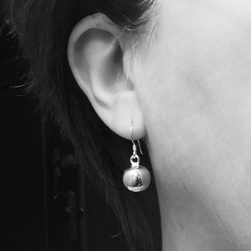 Online Pendientes De Plata Lisa Bola De 12 Mm.