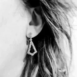 Pendientes De Plata Vieja Con Marquesitas