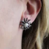 Pendientes De Plata Vieja Margarita Con Perlas