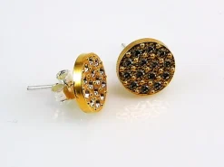 Pendientes Dorados Con Plata De Ley Y Cristal Swarovski