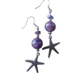 Online Che Carino Art Pendientes estrella de mar con amatista