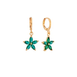 Pendientes Estrella esmeralda