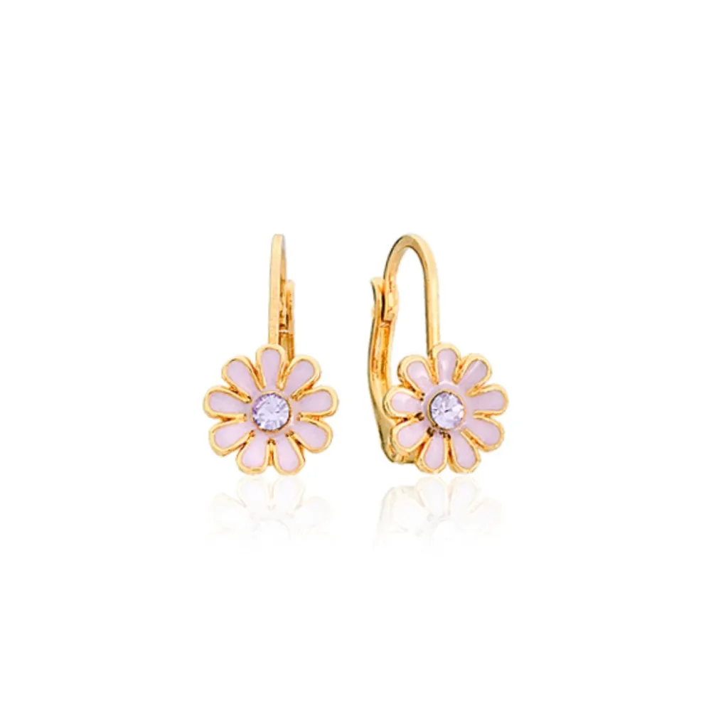 Online Omar Joyas Rommy Pendientes Flor malva