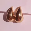Hot Hhedderich Pendientes Gota Oro acero