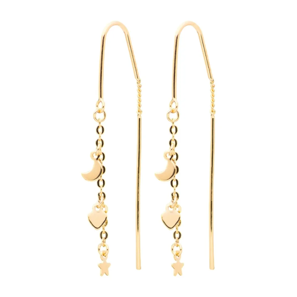 Outlet Omar Joyas Rommy Pendientes Largos chapado oro 18k